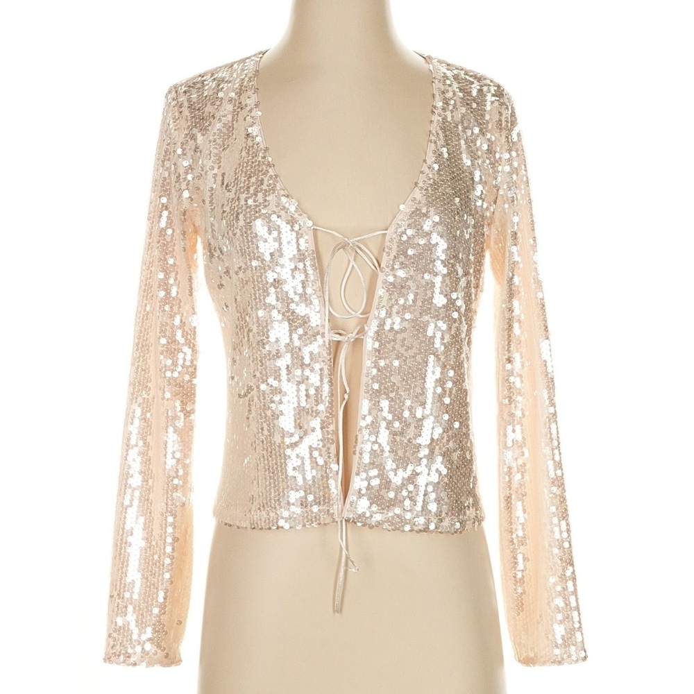🎉HP🎉 Gianni Bini Sequin Long Sleeve Cardigan S